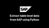 How to extract table level data from SAP using Python